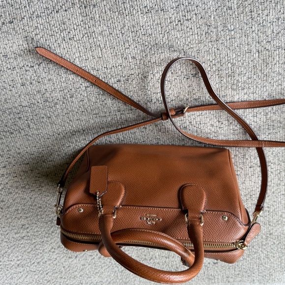 Coach Tan Leather Satchel Bag - Picture 8 of 9